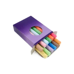 Tiza de colores caja de 12 unidades